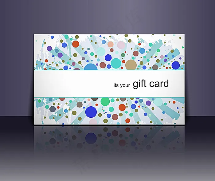 彩色圆点图案名片设计矢量素材eps,ai矢量模版下载