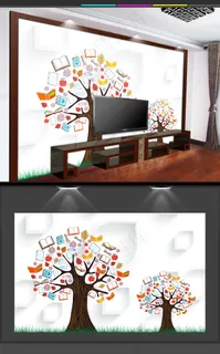 知识树电视背景墙