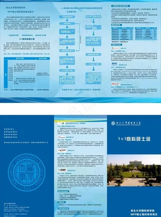 学校三折页图片
