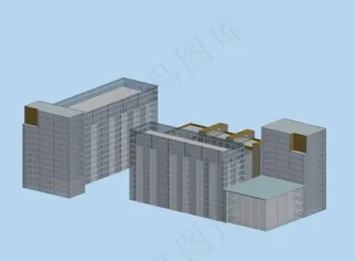 简约建筑城市规划3D模型