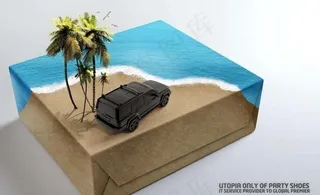 汽车海滩模型图片