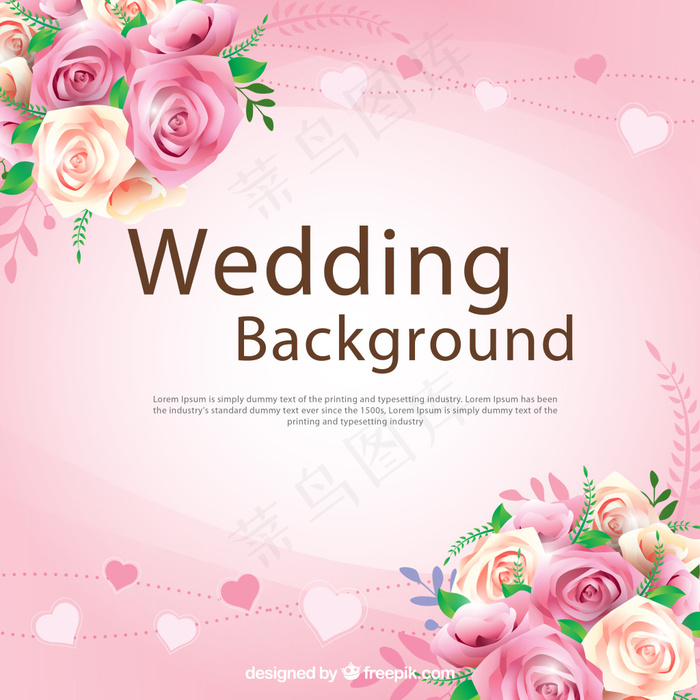 婚礼背景矢量