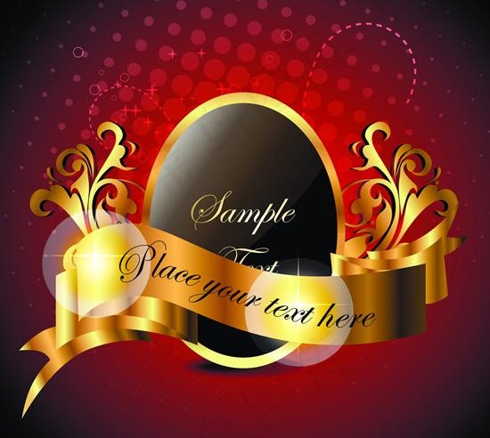 欧式金色花纹图片