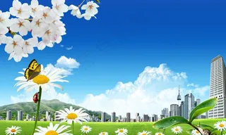 春天之绿色风景图片