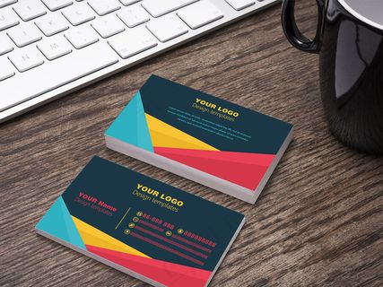 多彩时尚企业名片设计