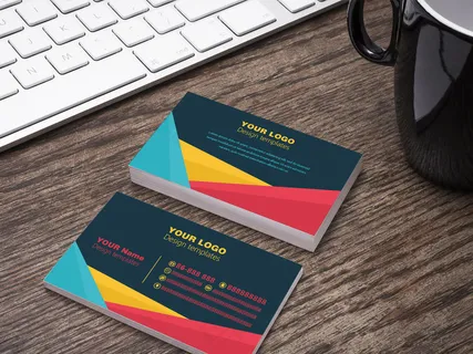 多彩时尚企业名片设计