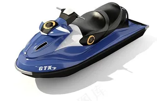 摩托艇游艇独木舟充气船3d模型