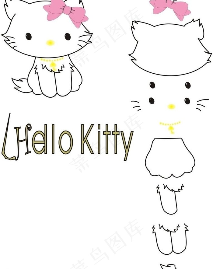 hello kitty ｔ恤印花设...
