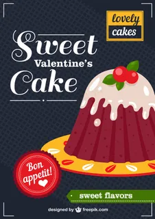 美味的情人节蛋糕