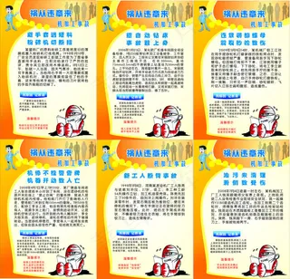 机加工事故展板系列挂画