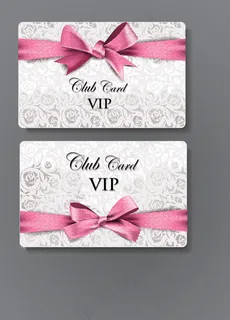粉色丝带VIP卡片