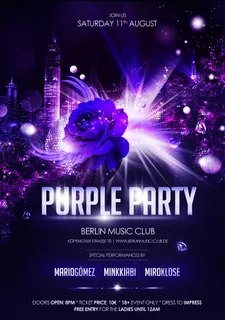 紫色海报设计图片