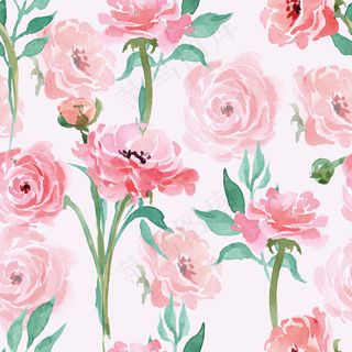 水彩淡雅花卉设计素材