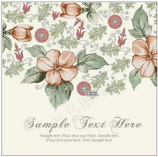 欧式古典手绘花插画