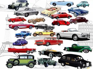 老爷车卡通老爷车图片海报PSD免抠...