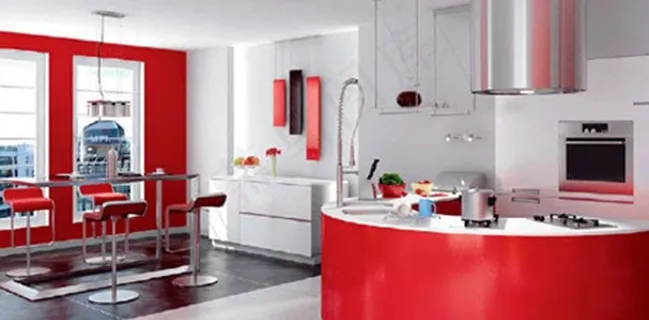 现代开放式厨房3d模图片