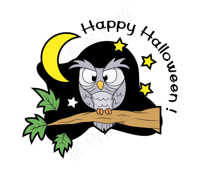 万圣节猫头鹰鸟