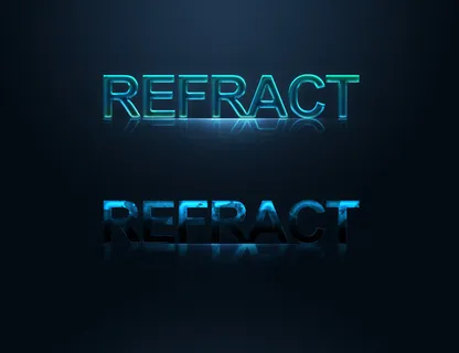 REFRACT倒影炫光艺术字