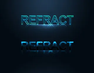 REFRACT倒影炫光艺术字