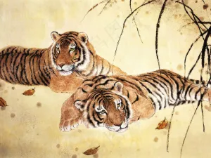 国画虎图片