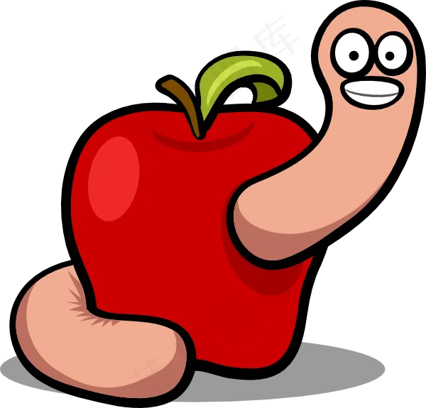 AJ苹果虫剪贴画