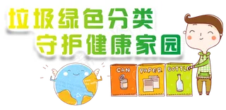 卡通环保地球人物垃圾分类