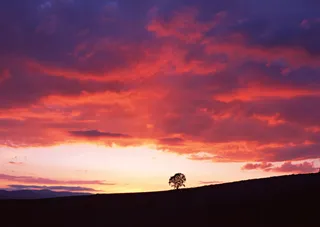 红色霞光火烧云图片