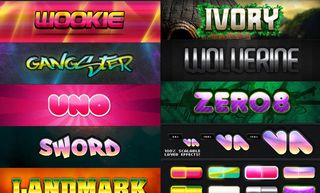 精美的质感字体样式