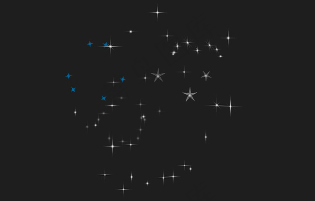 透明心形星光flash素材
