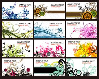 装饰花纹卡片设计矢量素材
