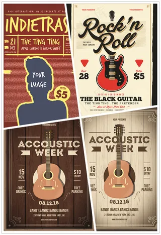 梦幻绚丽时尚音乐海报素材图片PSD...