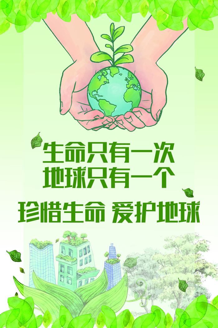 2017创意爱护地球环境日主题海报...