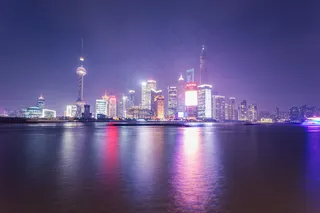 上海外滩 东方明珠 夜景 海边