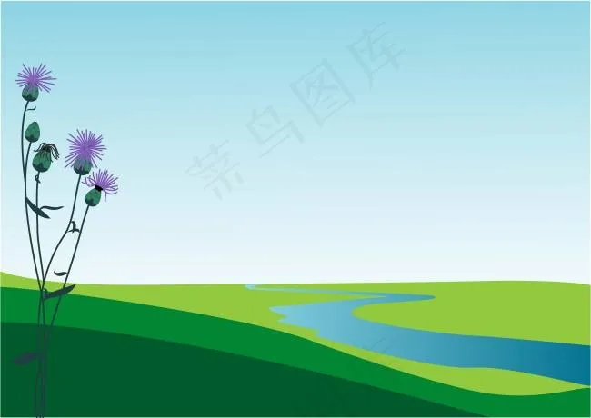 自然风光ai矢量模版下载