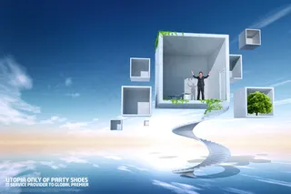 生态家 概念图 房屋 云海