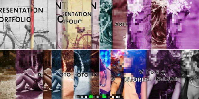 不错的流动遮罩图像全屏展示效果AE...