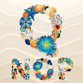 海洋主题字体设计矢量图5