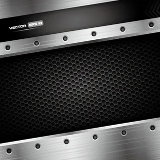 铬背景矢量03金属蜂窝