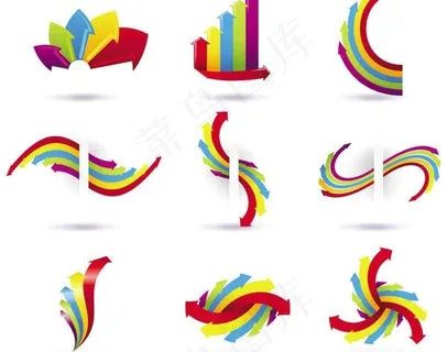 彩色箭头矢量素材