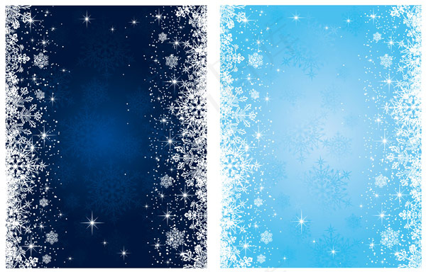 蓝色雪花背景——矢量素材eps,ai矢量模版下载