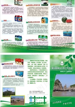 水产 海产品三折页图片