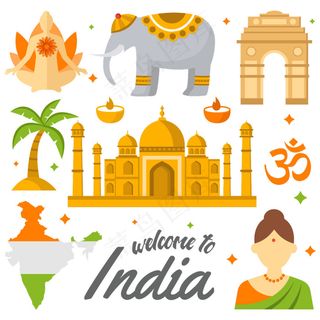 彩色的印度元素