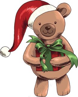 向量的圣诞玩具熊