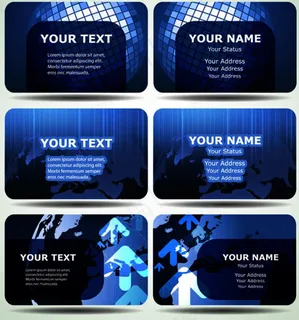 矢量蓝色科技名片