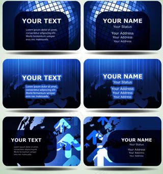 矢量蓝色科技名片