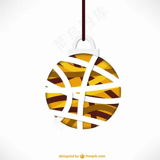 最低限度的圣诞球矢量