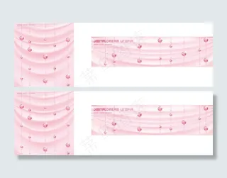 粉红珠帘矢量背景图片