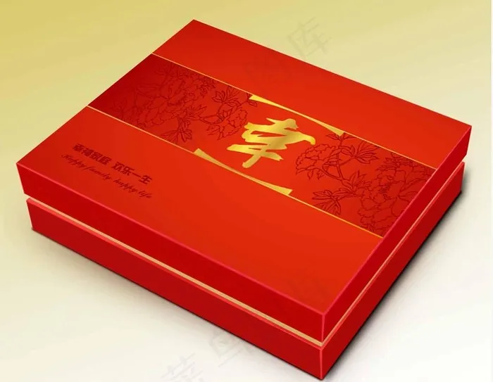 中式春节高档礼盒（展开图）图片ai矢量模版下载