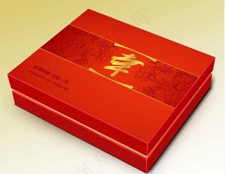 中式春节高档礼盒（展开图）图片