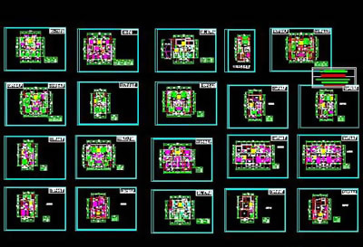 20种户型图(多层住宅)CAD详图...